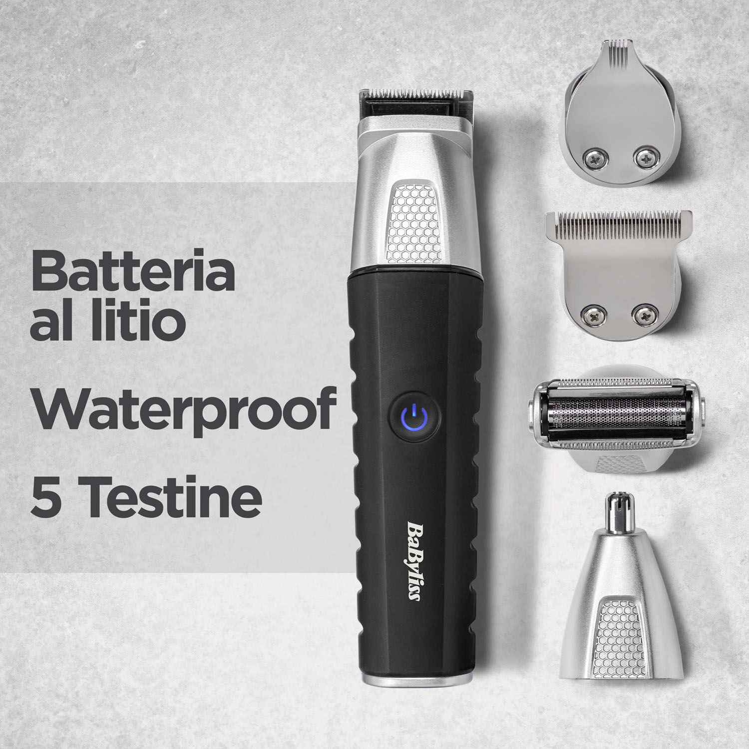 Batteria al litio. Waterproof. 5 Testine intercambiabili